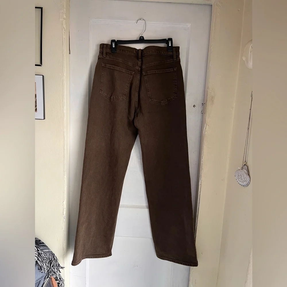 Abercrombie & Fitch Ultra High Rise 90s Straight Leg Brown Jeans Size 10 - Picture 5 of 6